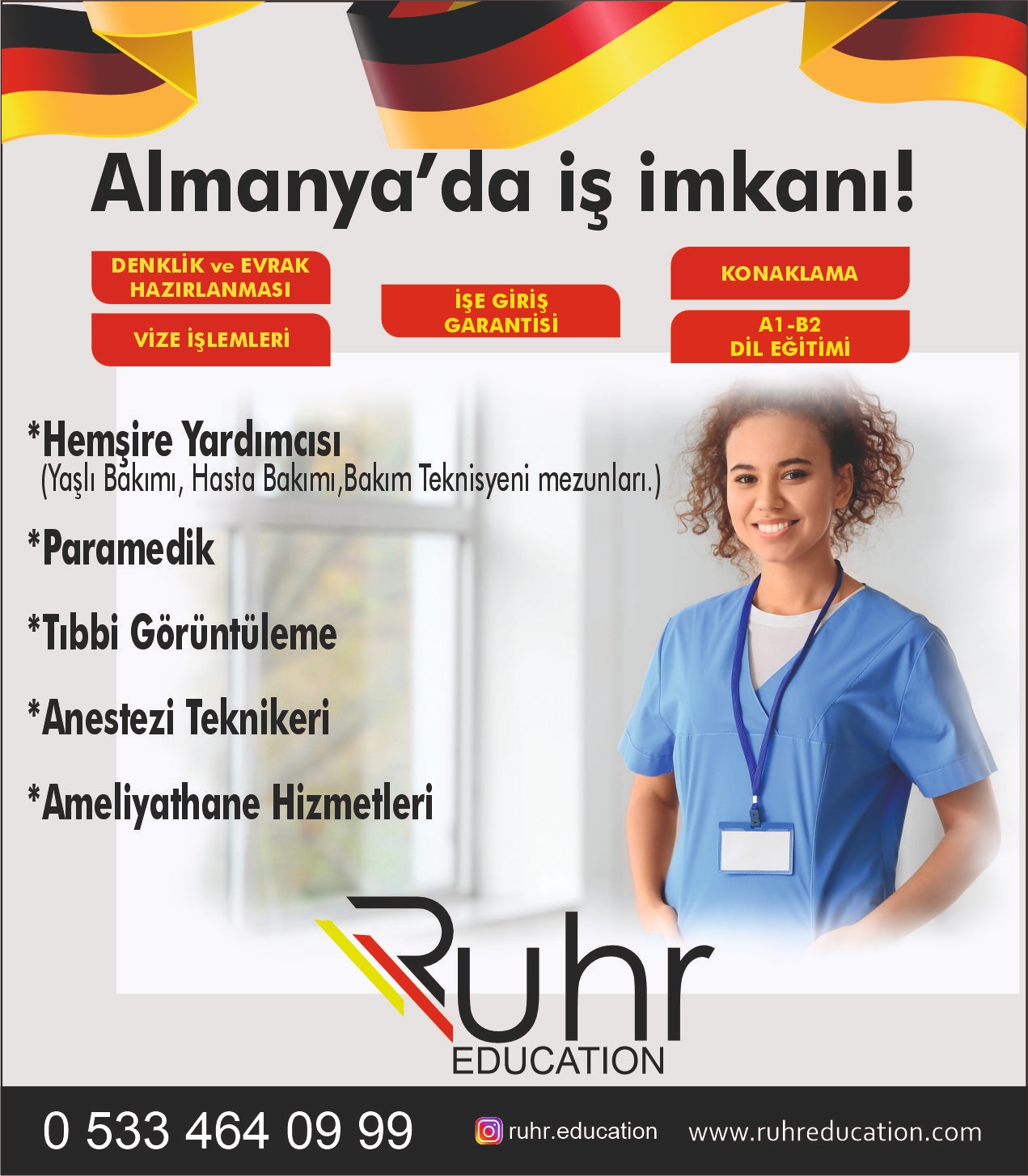 Almanya’da Burslu Hemşirelik Eğitimi ve İş Garantisi!